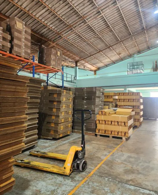 Finished goods stored in the warehouse